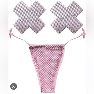 Neva Nude Shiney Hiney Crystal High Waisted Naughty Knix & Chainmail pink M rave